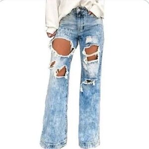 NWOT Utcoco Distressed Women's Flare Jeans size 2